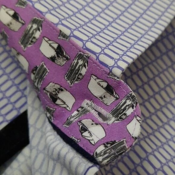 Bugatchi Long Sleeve 100% Cotton Classic Fit Dress Shirt - Picture 4 of 10